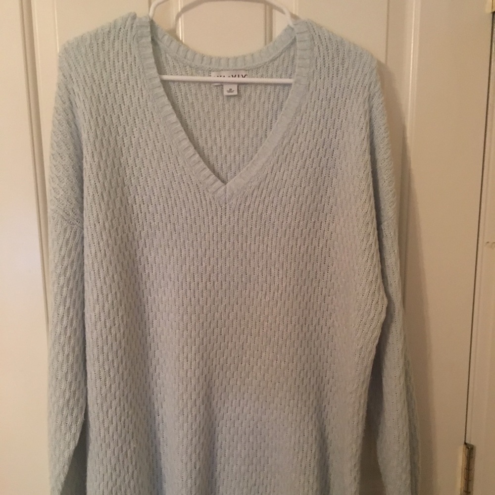 Ava & Viv icy blue oversized sweater